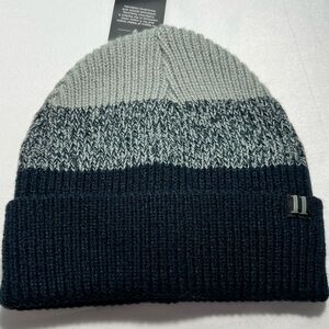 Walter Hagen Men's Golf Beanie knit cuffed hat‎ cozy Two tone navy gray one size
